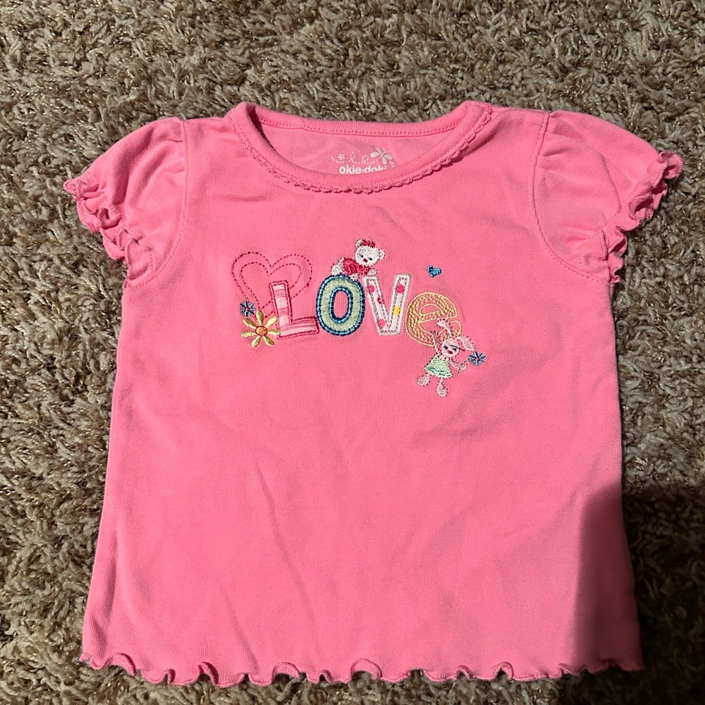 Okie Dokie Pink Kids Shirt